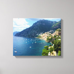 Italiaanse kust van Amalfi Canvas Afdruk