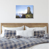 Italiaanse kustscène met een verbrande toren canvas afdruk (Insitu (Slaapkamer))