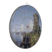 Italiaanse kustscène met een verbrande toren dartbord (Voorkant Links)