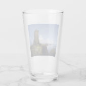 Italiaanse kustscène met een verbrande toren glas (Achterkant)