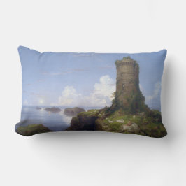 Italiaanse kustscène met een verbrande toren kussen