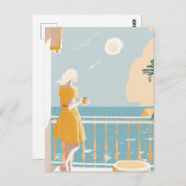 Italiaanse kuststad briefkaart (Voorkant / Achterkant)