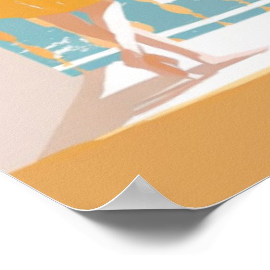 Italiaanse kuststad poster (Hoek)