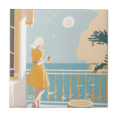 Italiaanse kuststad tegeltje (Voorkant)