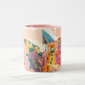 Italiaanse kuststad tweekleurige koffiemok (Center)
