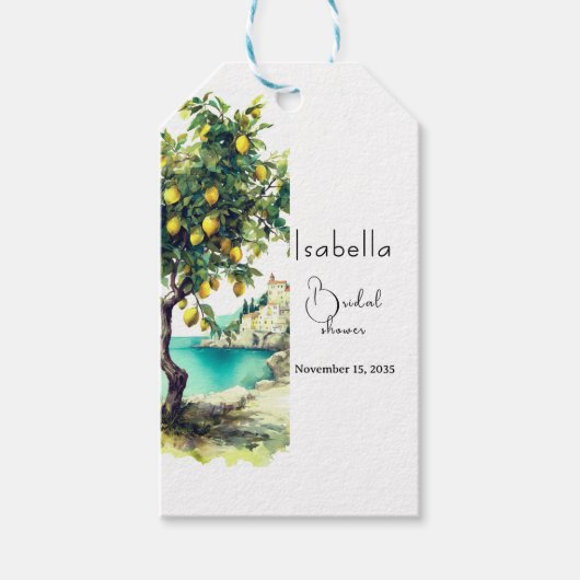 Italiaanse La Dolce Vita Bruiloftsfeest Cadeaulabel (Voorkant)