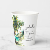 Italiaanse La Dolce Vita Bruiloftsfeest Papieren Bekers (Voorkant)