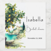 Italiaanse La Dolce Vita Bruiloftsfeest Wijn Etiket (Enkel label)