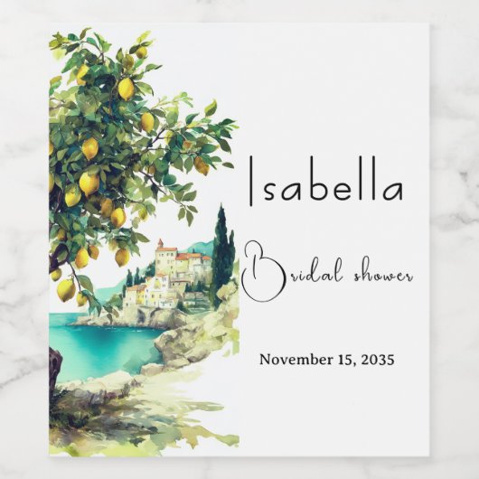 Italiaanse La Dolce Vita Bruiloftsfeest Wijn Etiket (Enkel label)