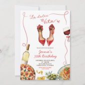 Italiaanse La Dolce Vita Volwassen Vrouw Verjaarda Kaart (Voorkant)