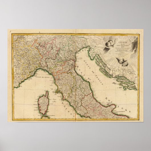 Italiaanse landen van herkomst poster (Voorkant)