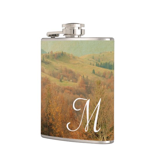 Italiaanse landenkant Rollin Monogram Whiskey Flas Heupfles (Links)