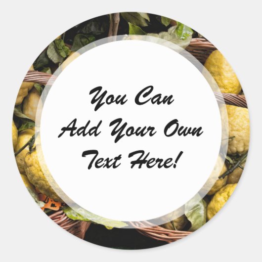 Italiaanse legerluiers in een mand ronde sticker (Voorkant)