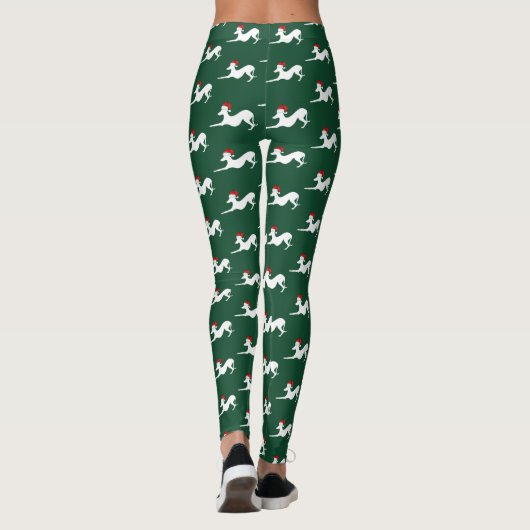 Italiaanse Leggings met kerstmis in Greyhound Lula (Achterkant)