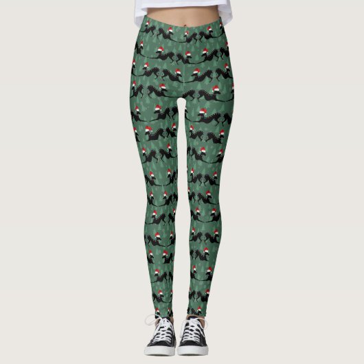 Italiaanse Leggings met kerstmis in Greyhound Lula (Voorkant)