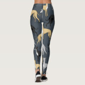 Italiaanse Leggings van Greyhound Dog gedrukt. (Achterkant)
