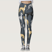 Italiaanse Leggings van Greyhound Dog gedrukt. (Voorkant)