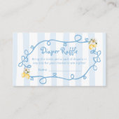 Italiaanse Lemon Blue Bows Luier Raffle Informatiekaartje (Voorkant)