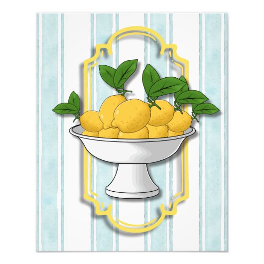 Italiaanse Lemon Bowl Keuken Print | kust Foto Afdruk (Voorkant)