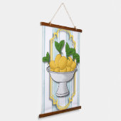 Italiaanse Lemon Bowl Keuken Print | kust Hangend Wandkleed (Gebogen)