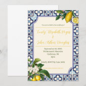 Italiaanse Lemon bruiloft uitnodiging (Voorkant / Achterkant)