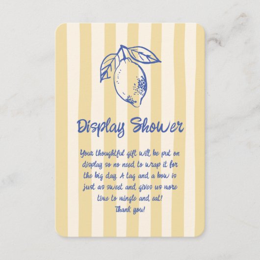 Italiaanse Lemon Doodle Hand getrokken Display Dou Informatiekaartje (Voorkant)