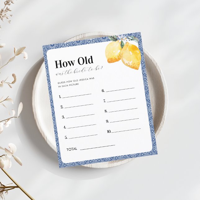 Italiaanse Lemon Floral Hoe oud was het bruidsspel (Creator heeft geüpload)