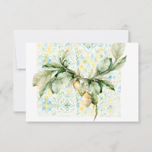 Italiaanse Lemon Grove | Boho Wedding RSVP met mee Kaartje (Achterkant)