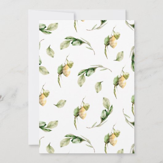 Italiaanse Lemon Grove | Botanische uitnodiging va (Achterkant)