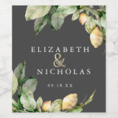 Italiaanse Lemon Grove gepersonaliseerde bruiloft Wijn Etiket (Enkel label)