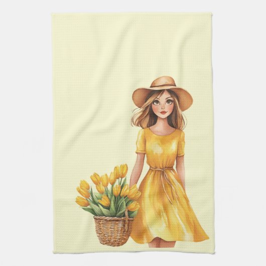 Italiaanse Lente Clipart Theedoek (Verticaal)