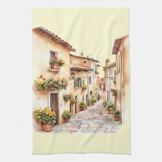 Italiaanse Lente Clipart Theedoek (Verticaal)