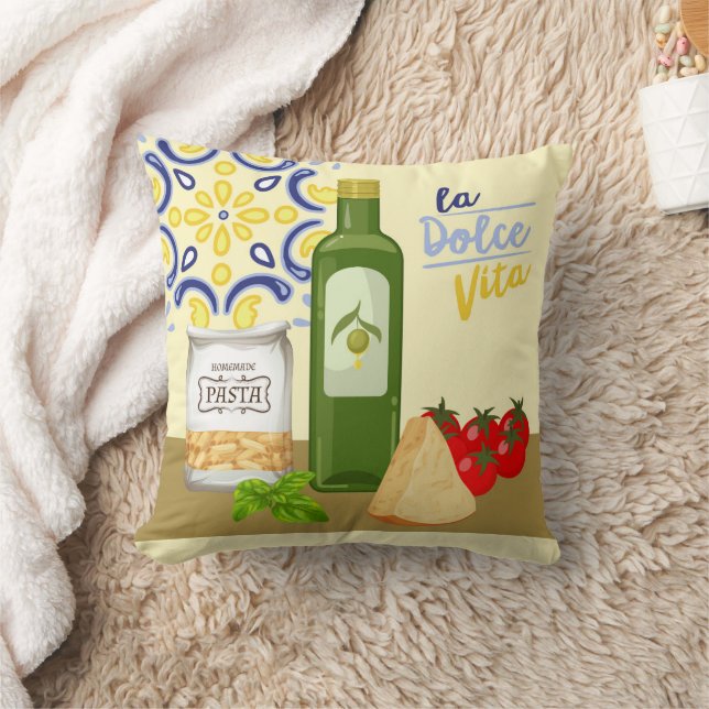 Italiaanse levensmarkt kussen (Deken)