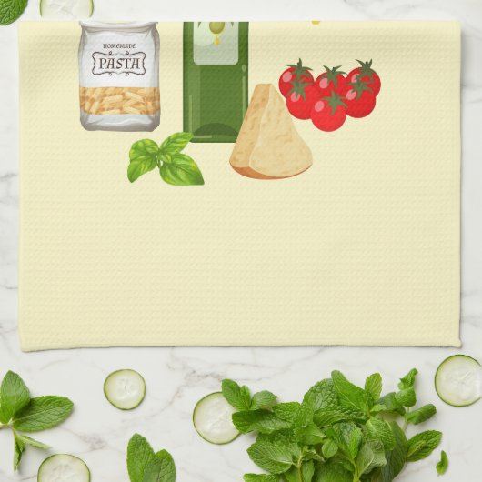 Italiaanse levensmarkt theedoek (Gevouwen)