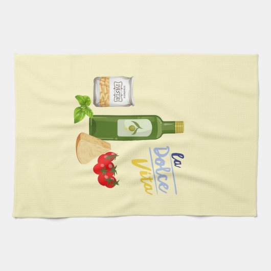 Italiaanse levensmarkt theedoek (Horizontaal)