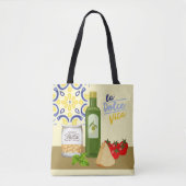Italiaanse levensmarkt tote bag (Voorkant)