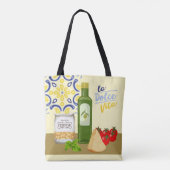 Italiaanse levensmarkt tote bag (Achterkant)
