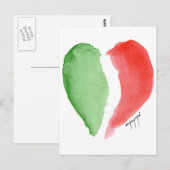 Italiaanse liefde briefkaart (Voorkant / Achterkant)