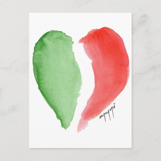 Italiaanse liefde briefkaart (Voorkant)