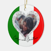 Italiaanse liefdesvlag — Heart Keramisch Ornament (Links)