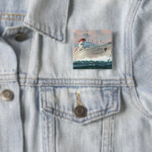 Italiaanse lijn Augustus Vierkante Button 5,1 Cm (In situ)
