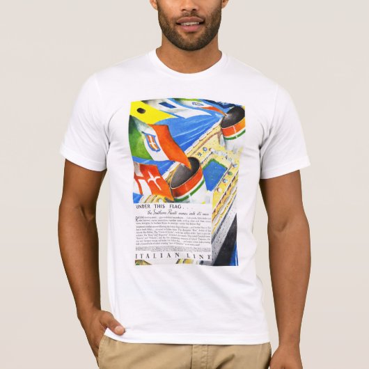 Italiaanse lijn ~ Onder deze vlag T-shirt (Voorkant)