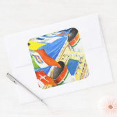 Italiaanse lijn ~ Onder deze vlag Vierkante Sticker (Envelop)