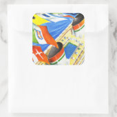 Italiaanse lijn ~ Onder deze vlag Vierkante Sticker (Tas)