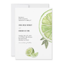 Italiaanse Limes bruiloft uitnodiging