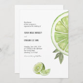 Italiaanse Limes bruiloft uitnodiging (Voorkant / Achterkant)