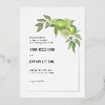 Italiaanse limoenen en citrus bruiloft uitnodiging