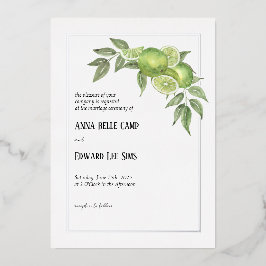 Italiaanse limoenen en citrus bruiloft uitnodiging