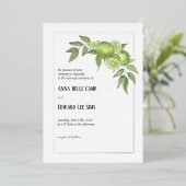 Italiaanse limoenen en citrus bruiloft uitnodiging (Staand Voorkant)