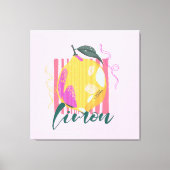 Italiaanse Limon Citroen Roze Canvas Afdruk (Voorkant)